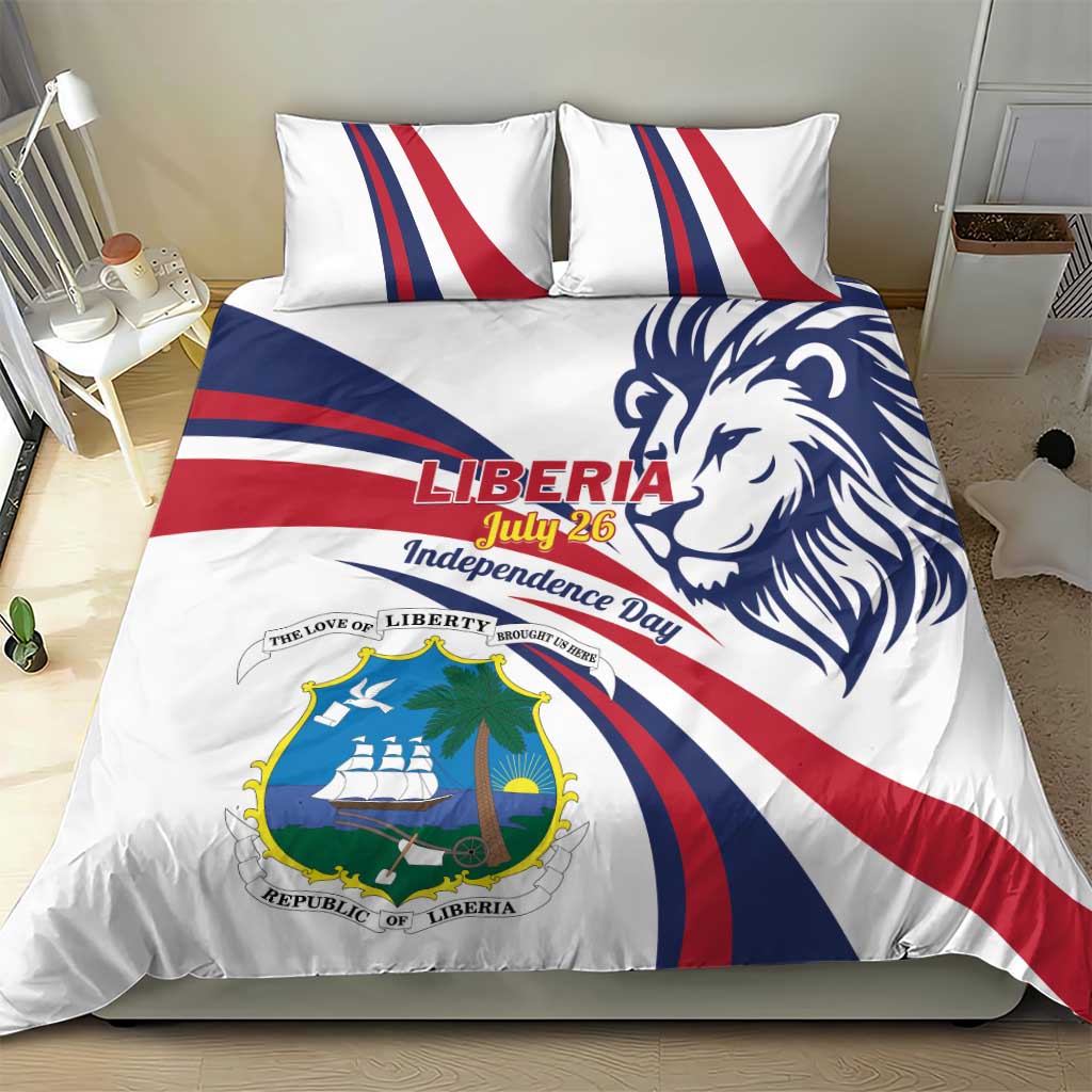 Liberia Independence Day Bedding Set July 26 Lion Coat of Arms LT01