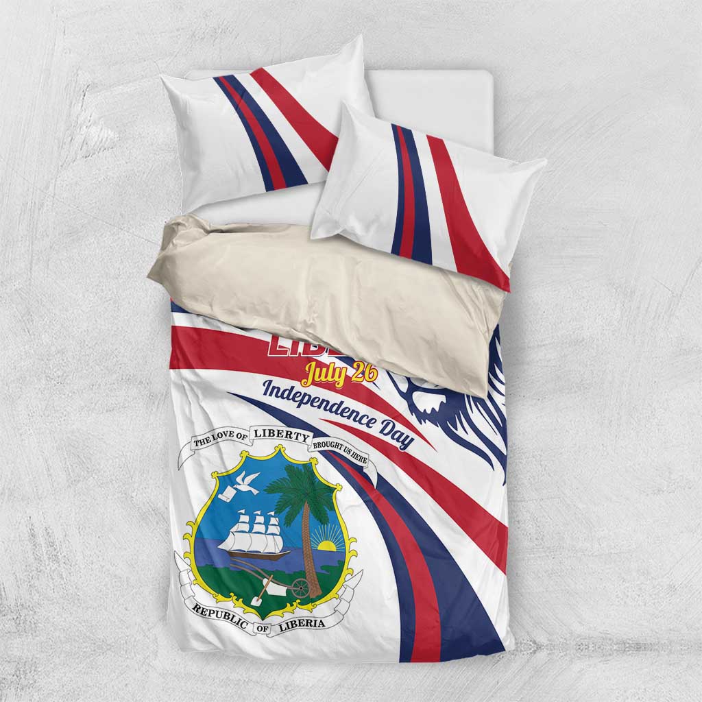 Liberia Independence Day Bedding Set July 26 Lion Coat of Arms LT01