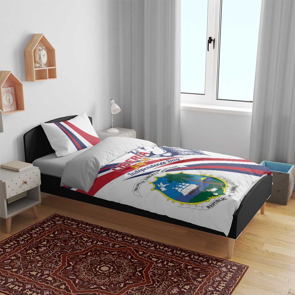 Liberia Independence Day Bedding Set July 26 Lion Coat of Arms LT01