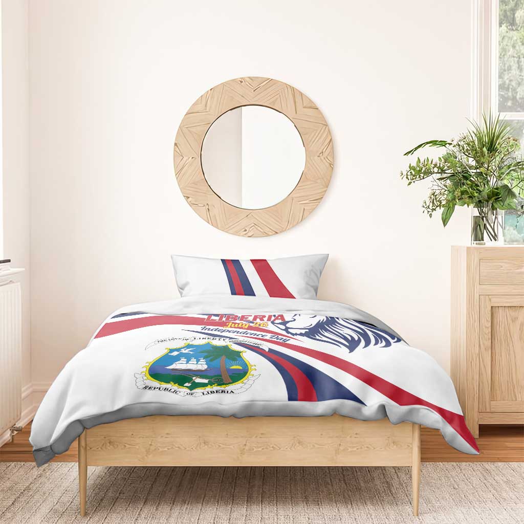 Liberia Independence Day Bedding Set July 26 Lion Coat of Arms LT01