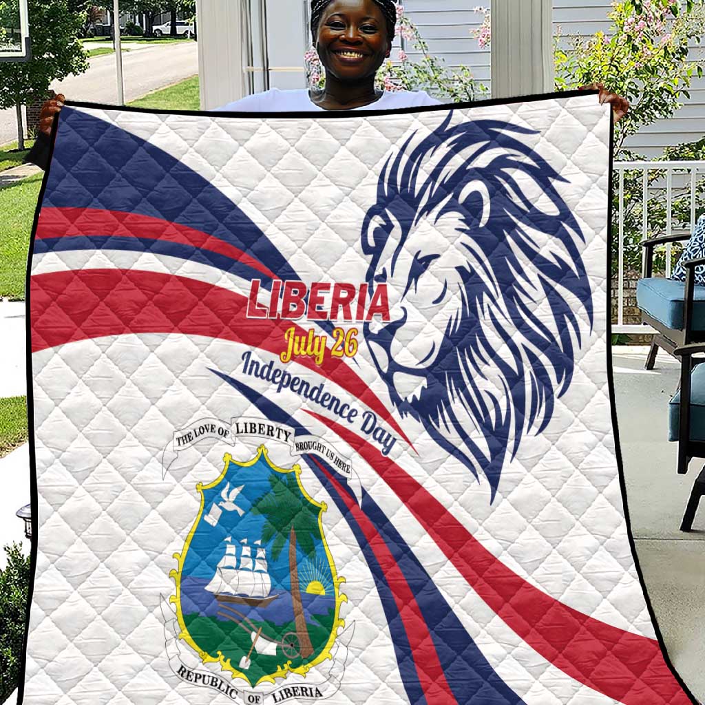Liberia Independence Day Quilt July 26 Lion Coat of Arms LT01
