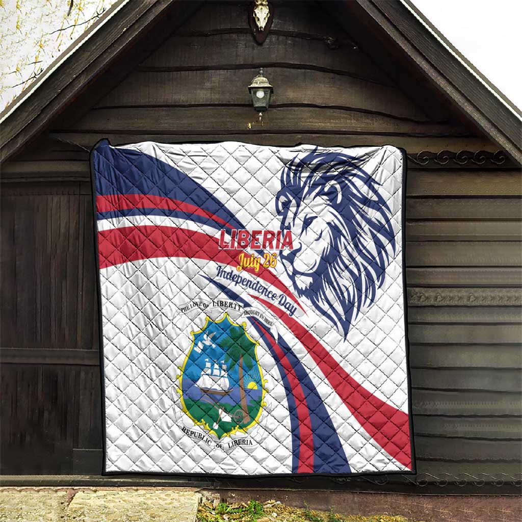 Liberia Independence Day Quilt July 26 Lion Coat of Arms LT01