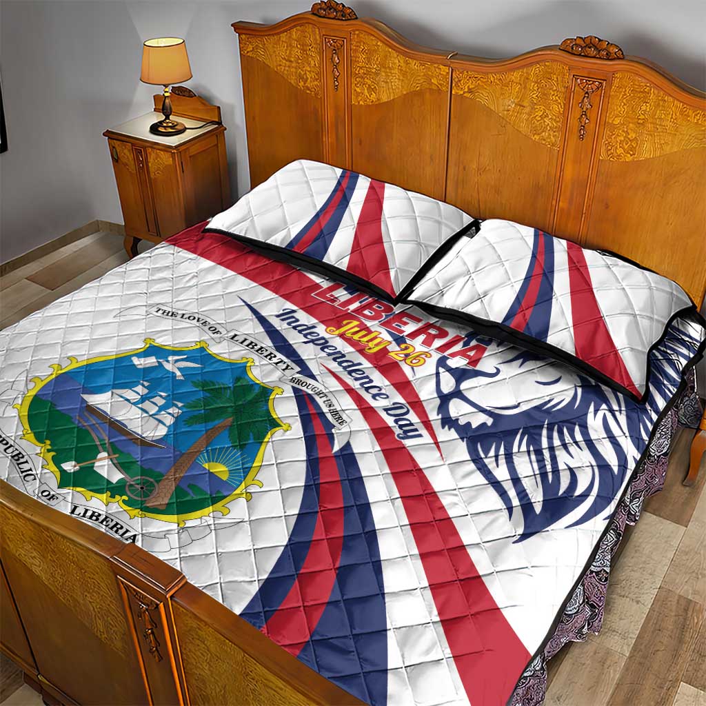 Liberia Independence Day Quilt Bed Set July 26 Lion Coat of Arms LT01