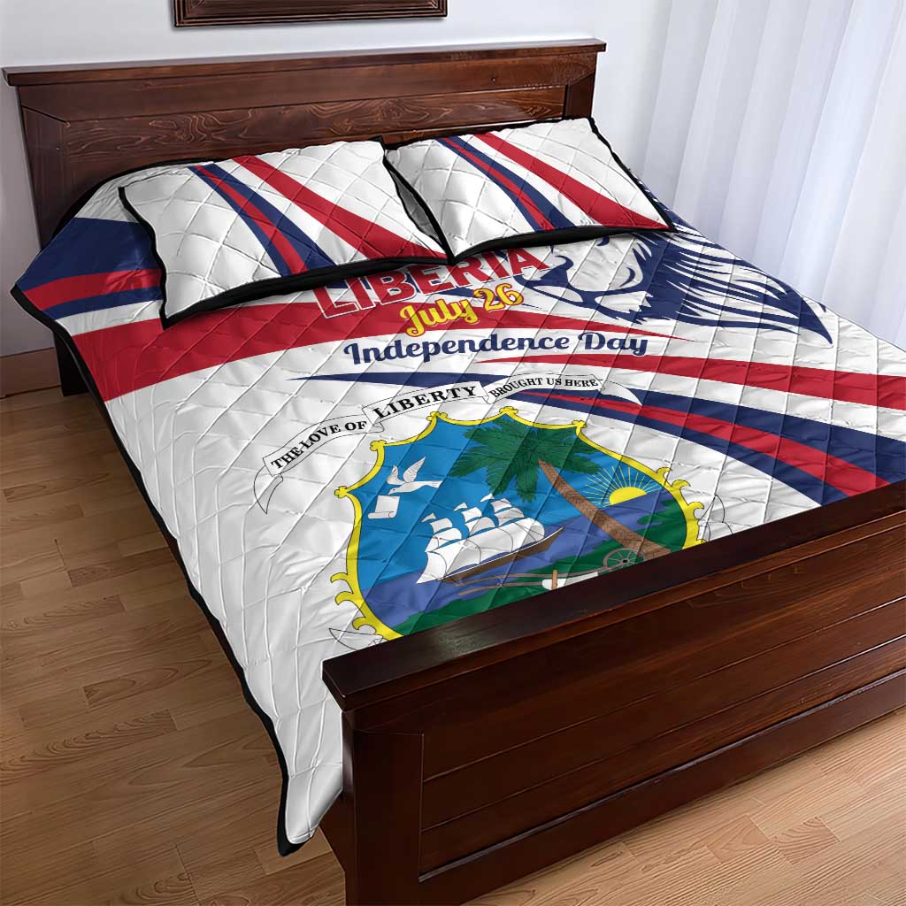 Liberia Independence Day Quilt Bed Set July 26 Lion Coat of Arms LT01