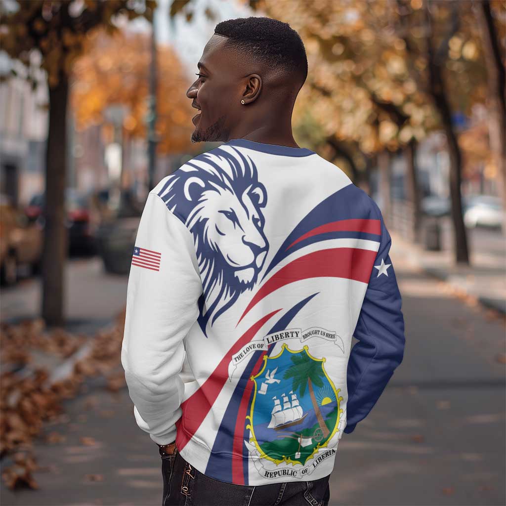 Liberia Independence Day Sweatshirt July 26 Lion Coat of Arms LT01