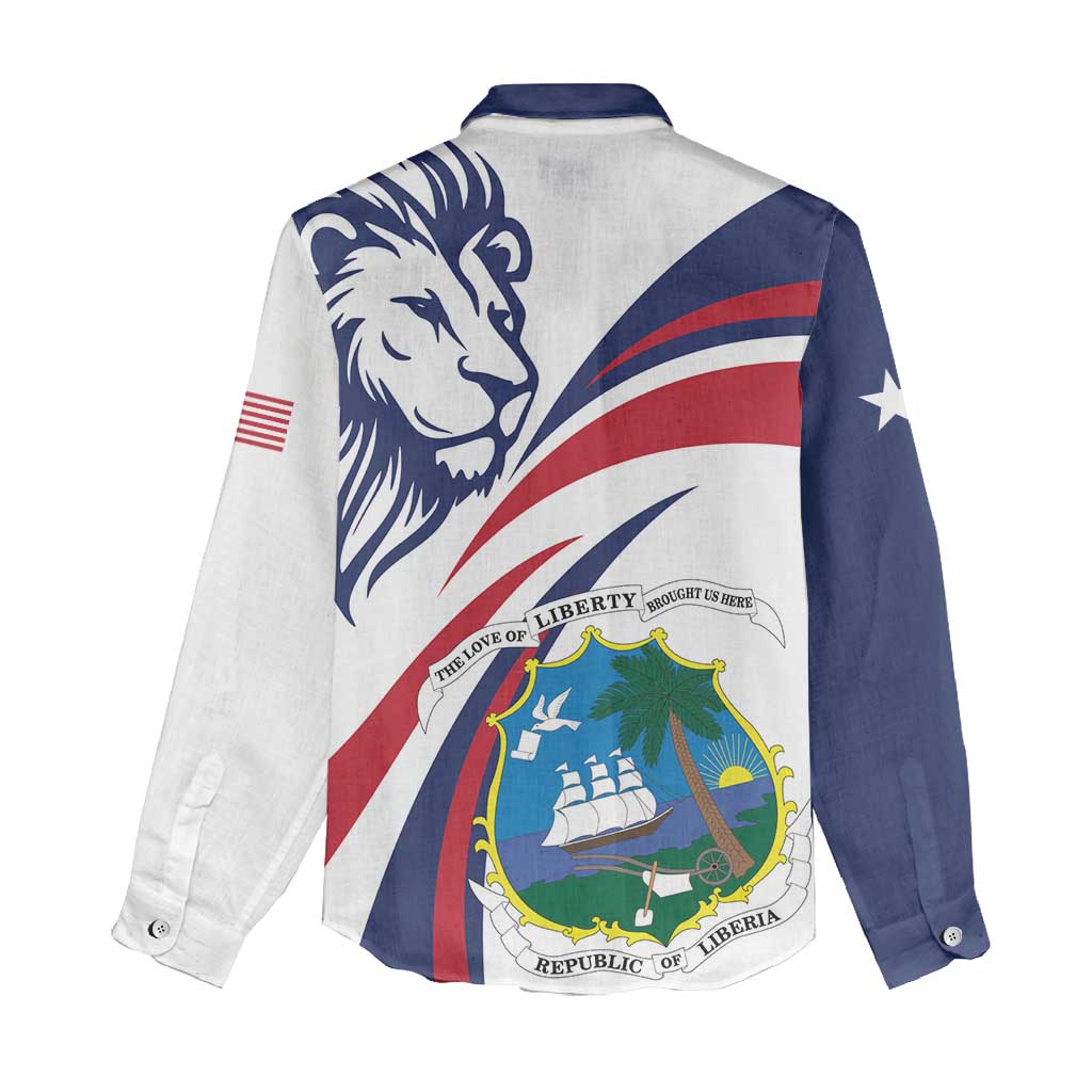 Liberia Independence Day Women Casual Shirt July 26 Lion Coat of Arms LT01