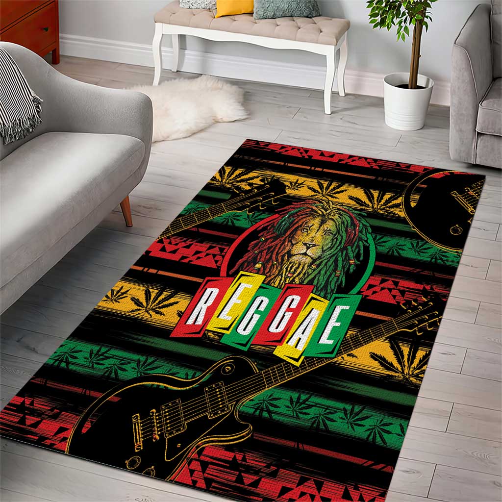 International Reggae Day Area Rug Rastafarian Lion Legend of Reggae LT01