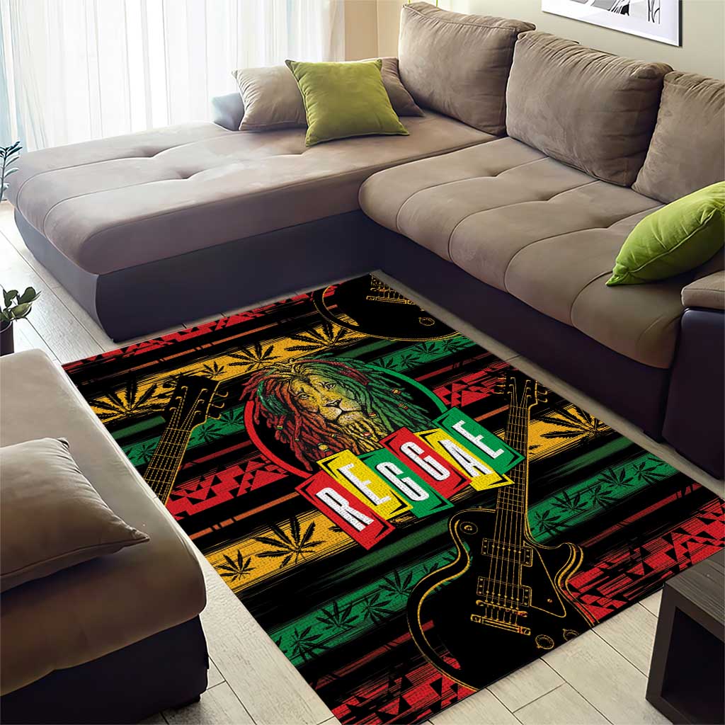International Reggae Day Area Rug Rastafarian Lion Legend of Reggae LT01