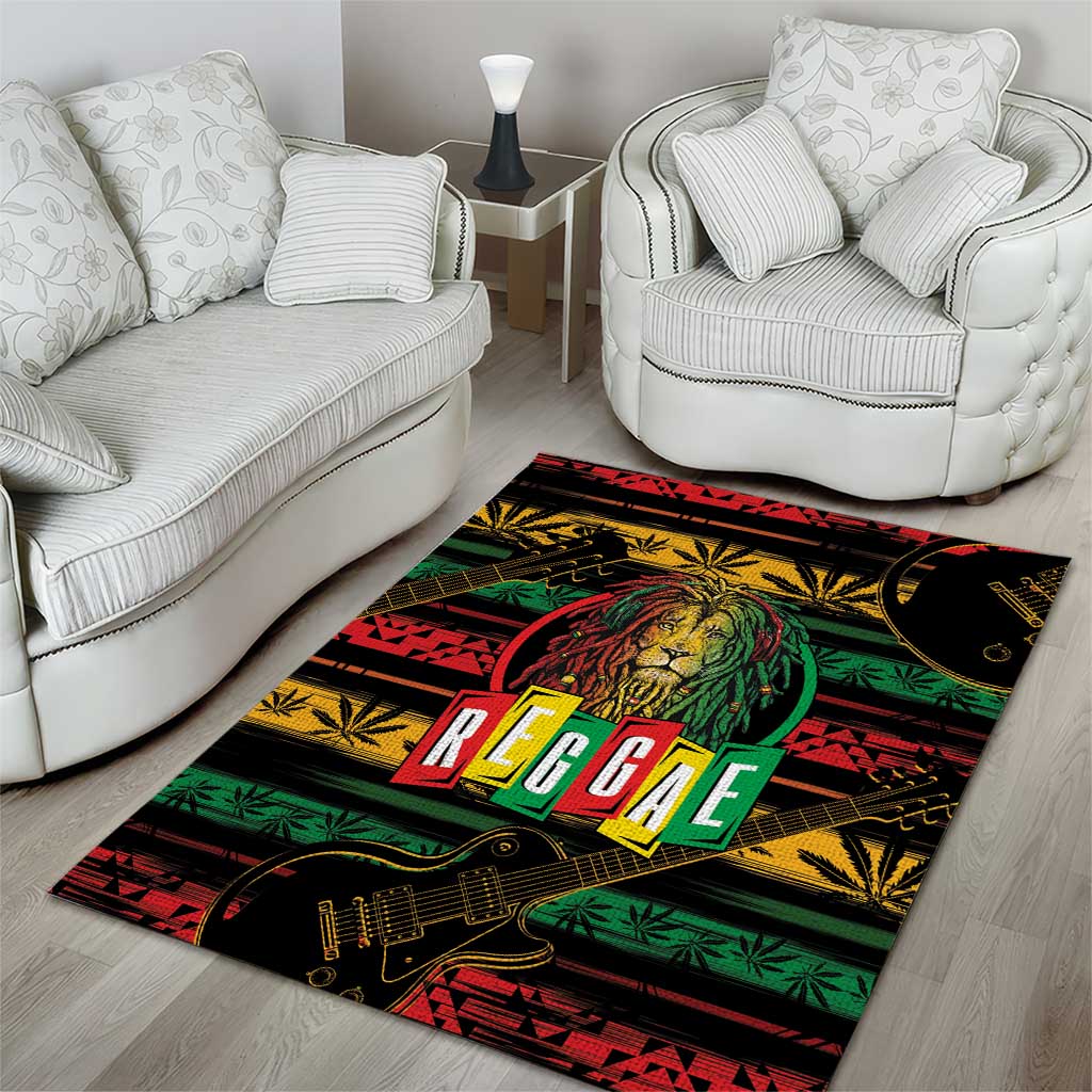 International Reggae Day Area Rug Rastafarian Lion Legend of Reggae LT01