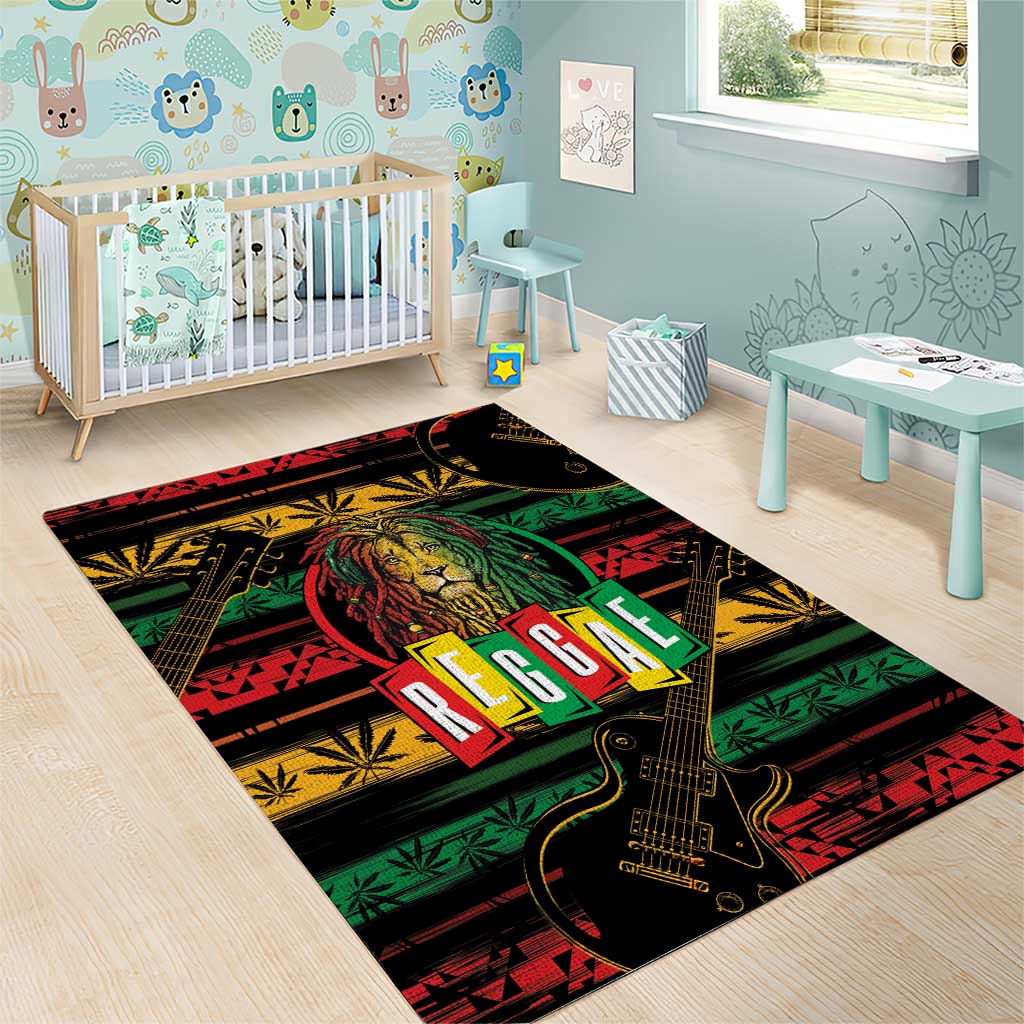 International Reggae Day Area Rug Rastafarian Lion Legend of Reggae LT01