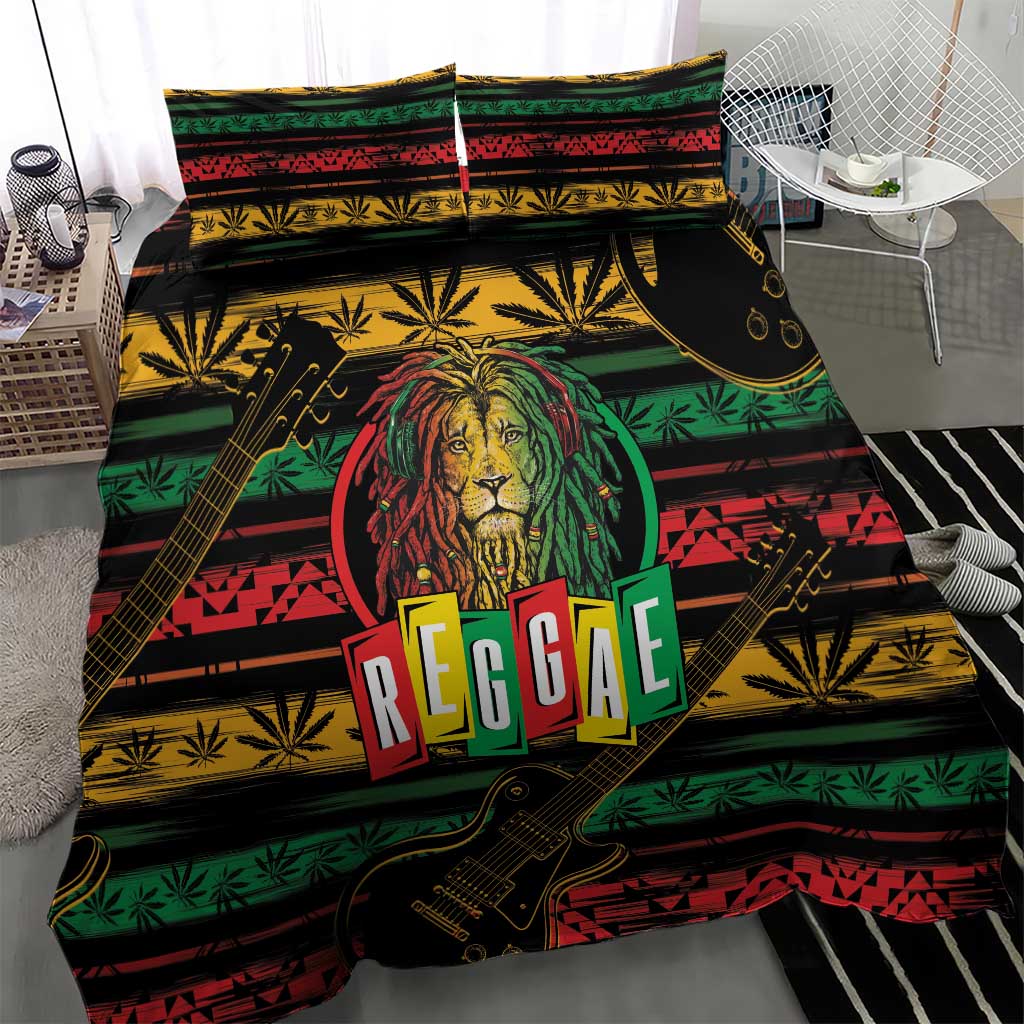 International Reggae Day Bedding Set Rastafarian Lion Legend of Reggae LT01