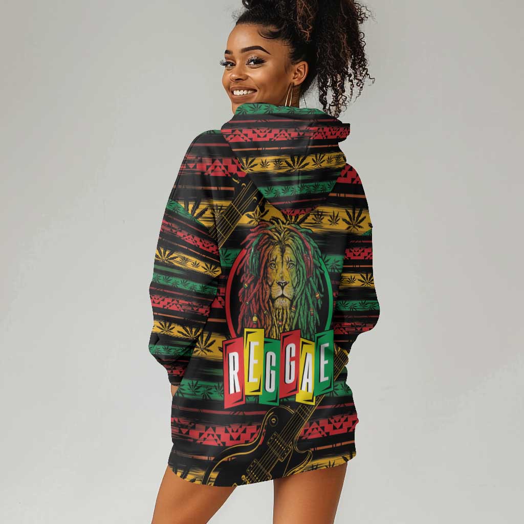 International Reggae Day Hoodie Dress Rastafarian Lion Legend of Reggae LT01