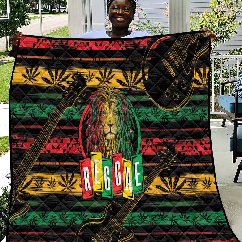 International Reggae Day Quilt Rastafarian Lion Legend of Reggae LT01