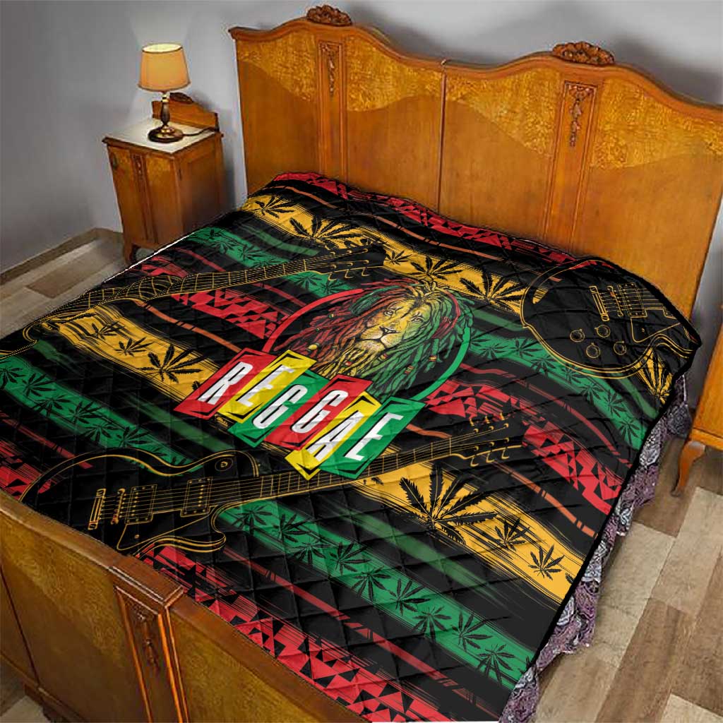 International Reggae Day Quilt Rastafarian Lion Legend of Reggae LT01