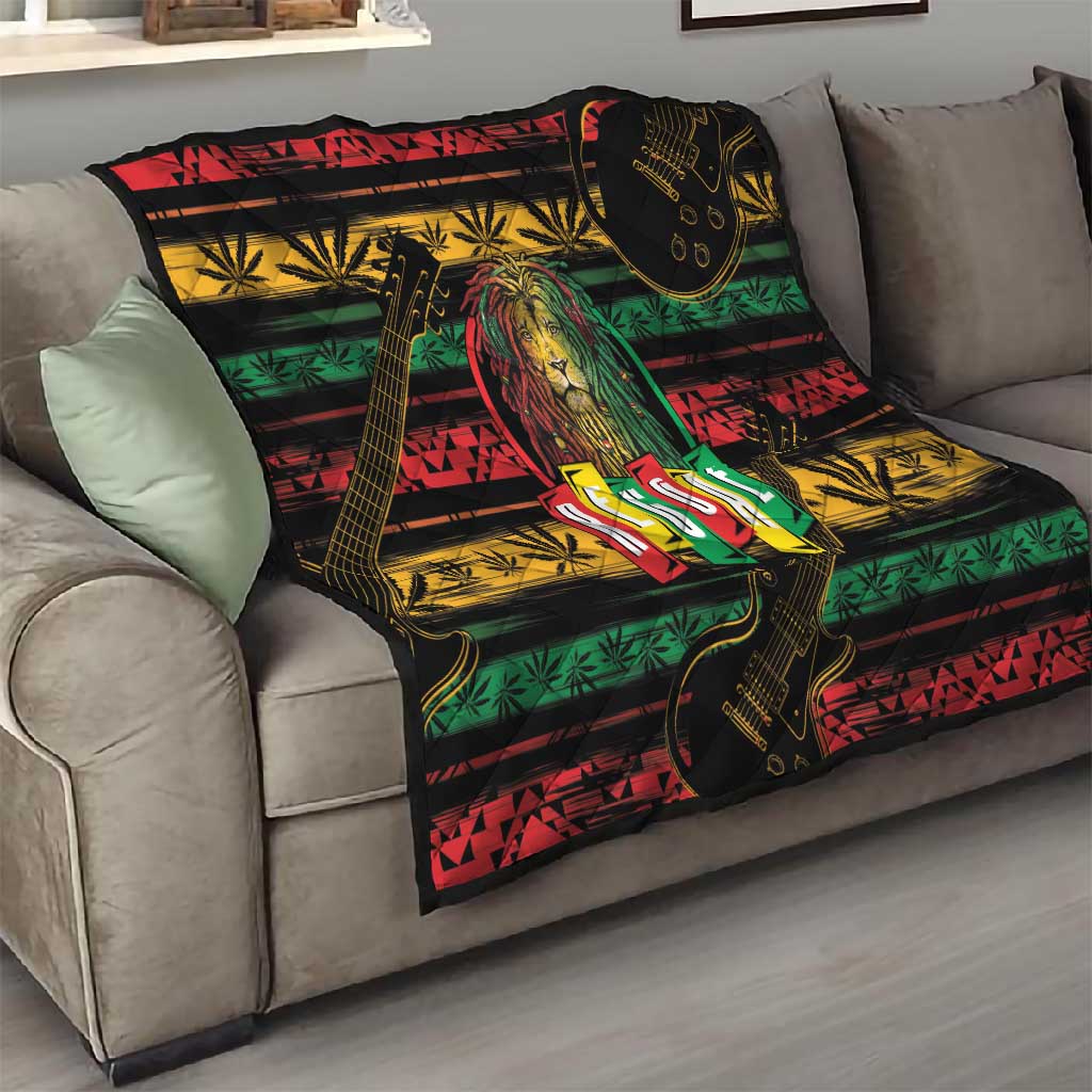 International Reggae Day Quilt Rastafarian Lion Legend of Reggae LT01