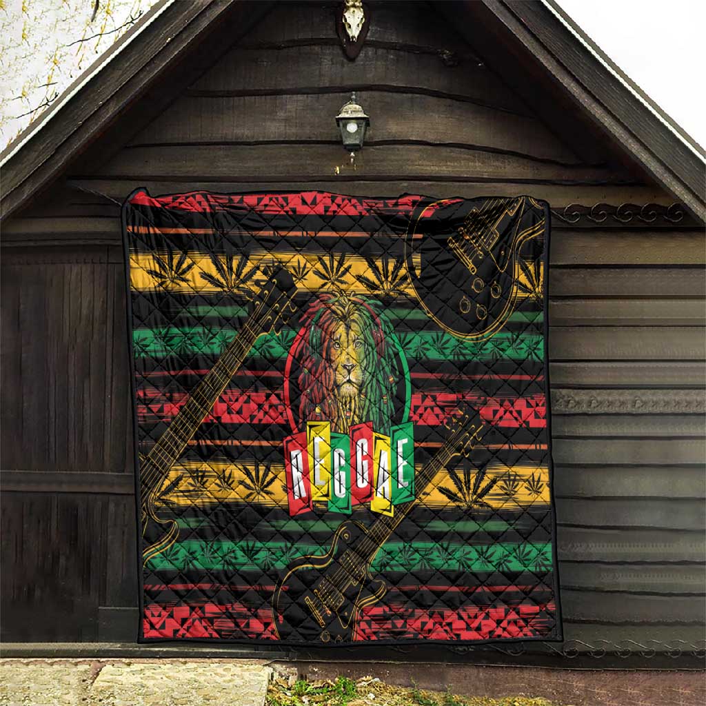 International Reggae Day Quilt Rastafarian Lion Legend of Reggae LT01
