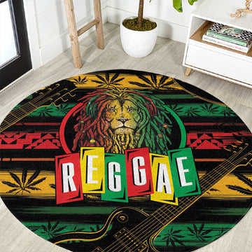 International Reggae Day Round Carpet Rastafarian Lion Legend of Reggae LT01
