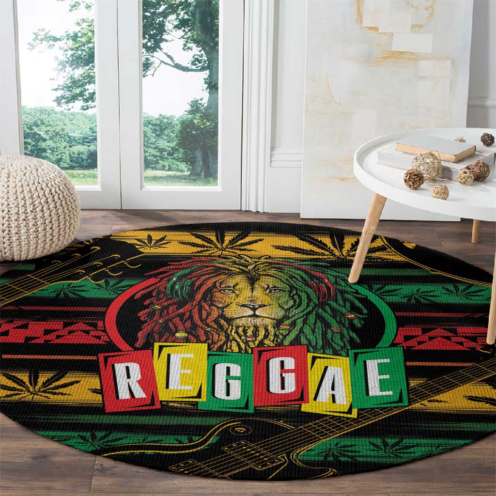 International Reggae Day Round Carpet Rastafarian Lion Legend of Reggae LT01