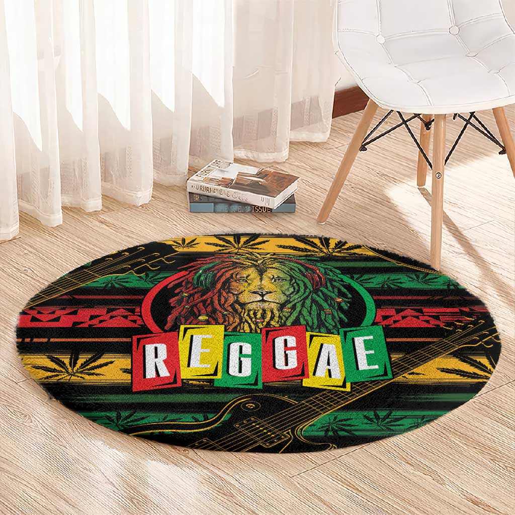 International Reggae Day Round Carpet Rastafarian Lion Legend of Reggae LT01