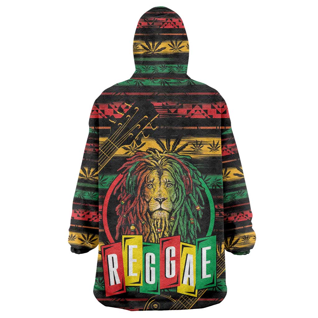 International Reggae Day Wearable Blanket Hoodie Rastafarian Lion Legend of Reggae LT01