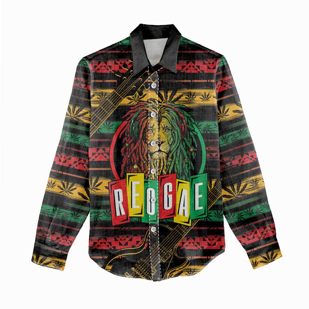 International Reggae Day Women Casual Shirt Rastafarian Lion Legend of Reggae LT01