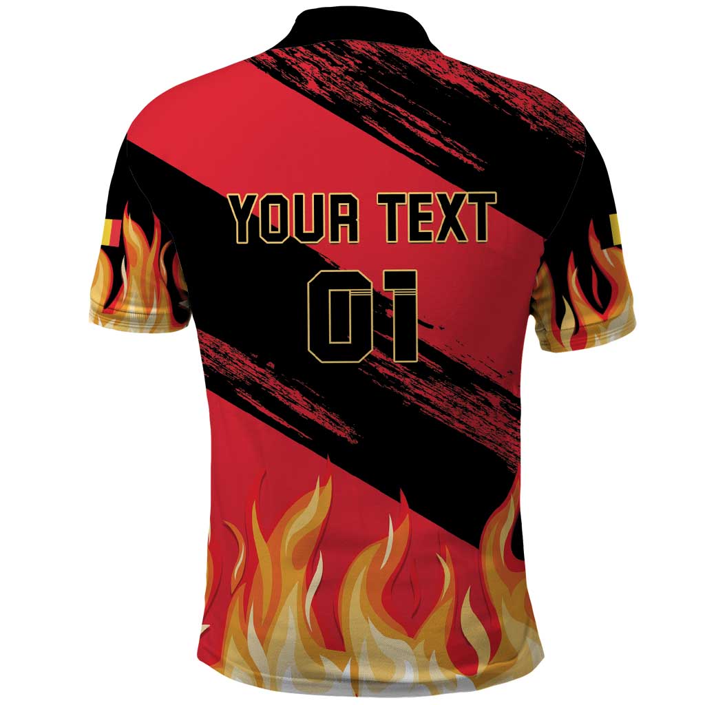 Custom Belgium 2024 Football Polo Shirt Go De Rode Duivels LT01