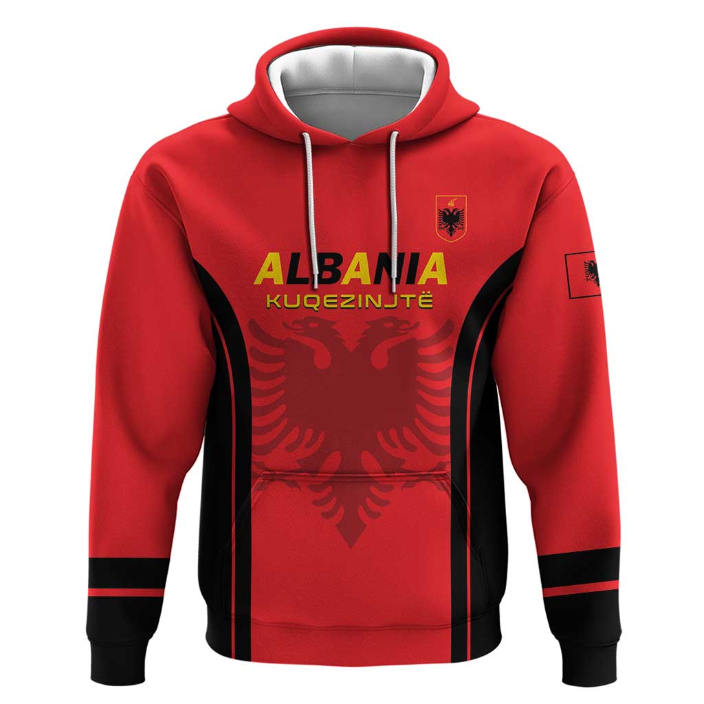 Custom Albania 2024 Football Hoodie Come On Kuqezinjte LT01