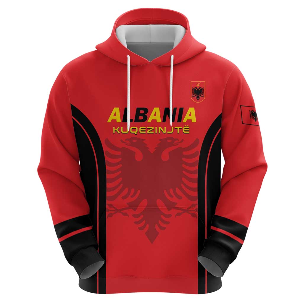 Custom Albania 2024 Football Hoodie Come On Kuqezinjte LT01