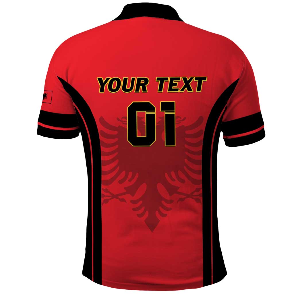 Custom Albania 2024 Football Polo Shirt Come On Kuqezinjte LT01