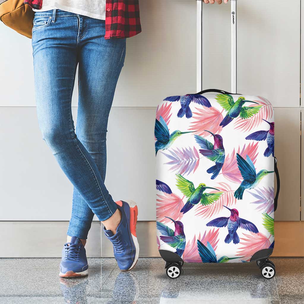 Hummingbirds Colorful Luggage Cover Unique Stylized LT01