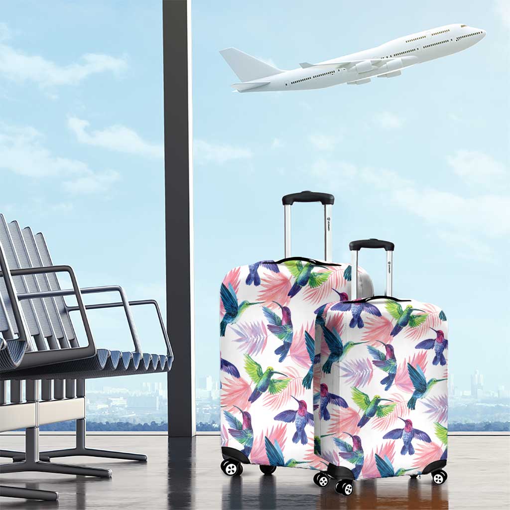 Hummingbirds Colorful Luggage Cover Unique Stylized LT01