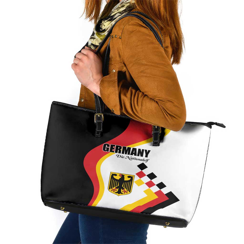 Germany Football Leather Tote Bag Auf gehts Deutschland Girls LT01