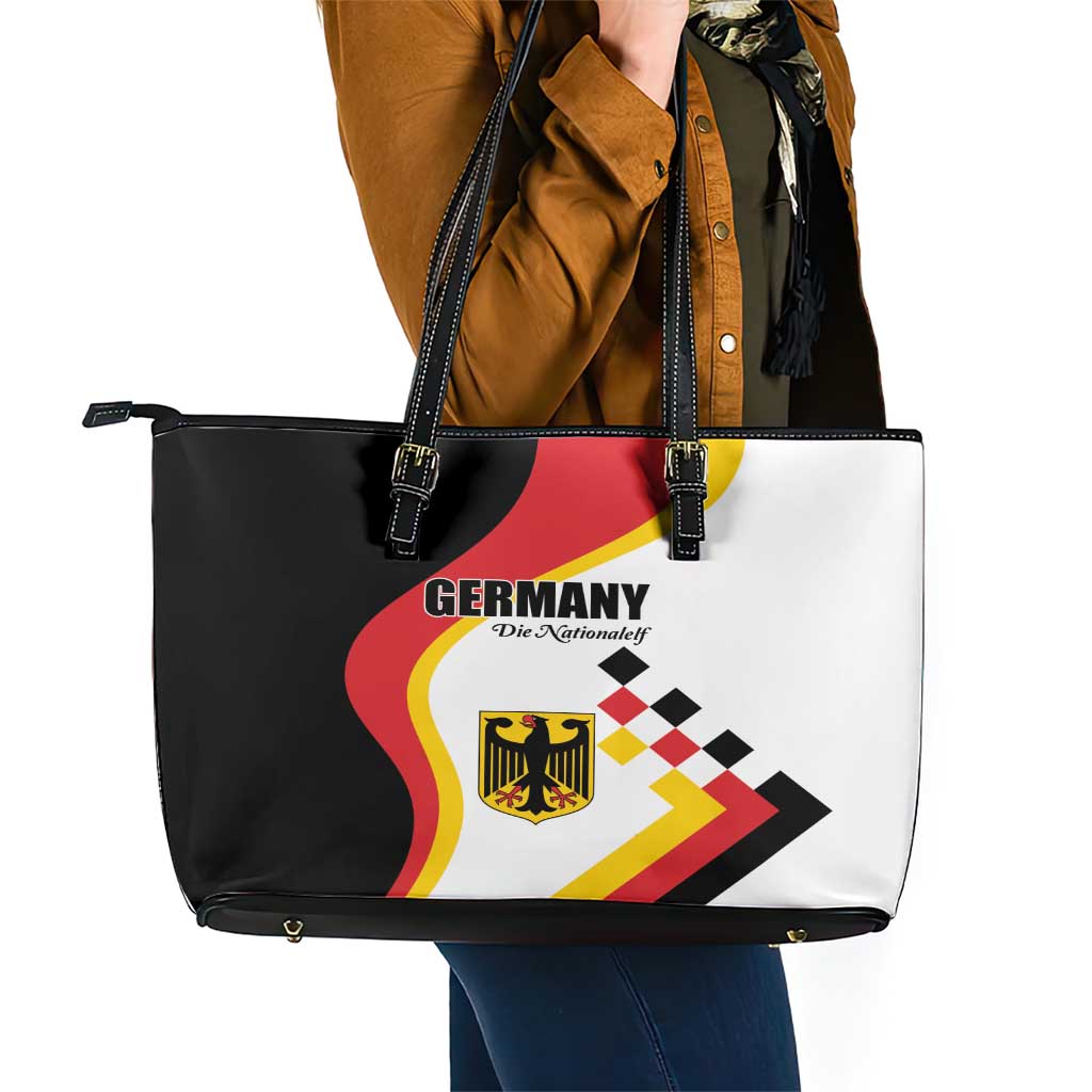 Germany Football Leather Tote Bag Auf gehts Deutschland Girls LT01