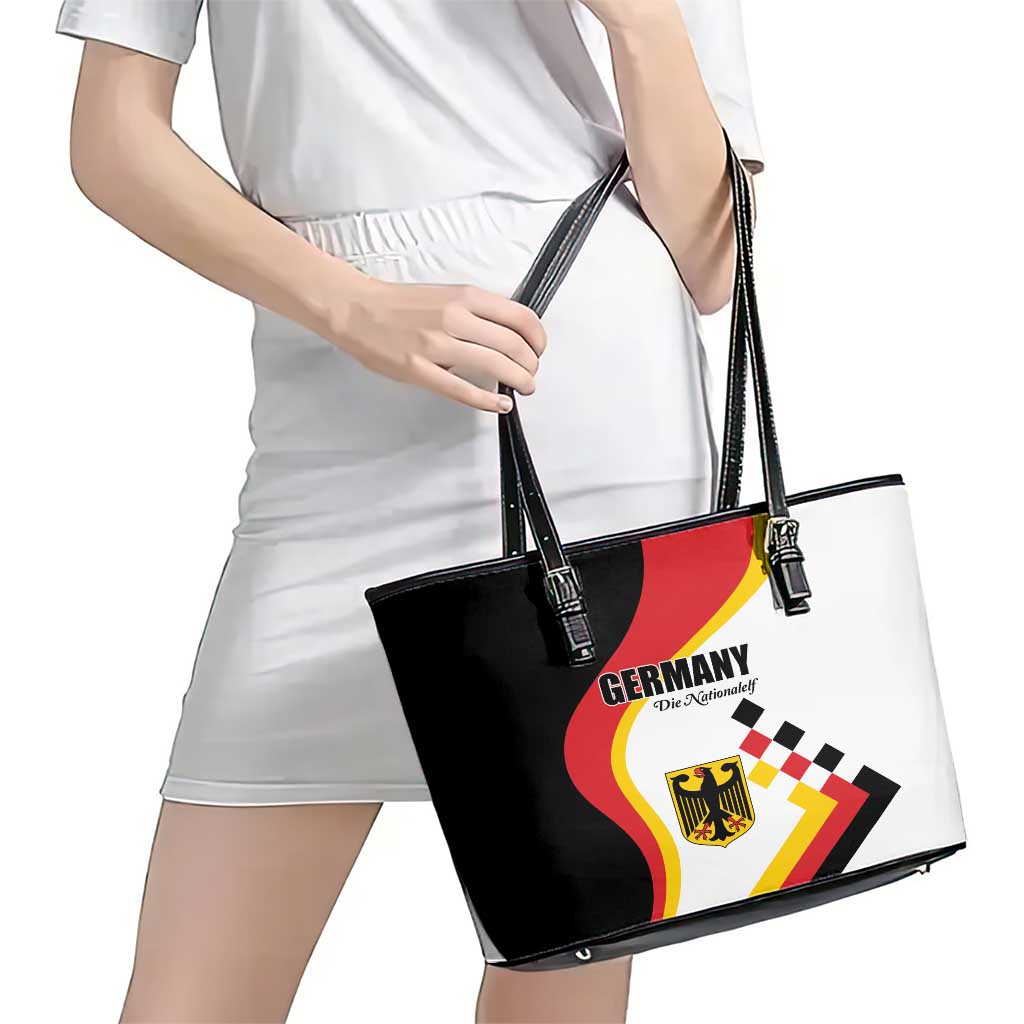 Germany Football Leather Tote Bag Auf gehts Deutschland Girls LT01