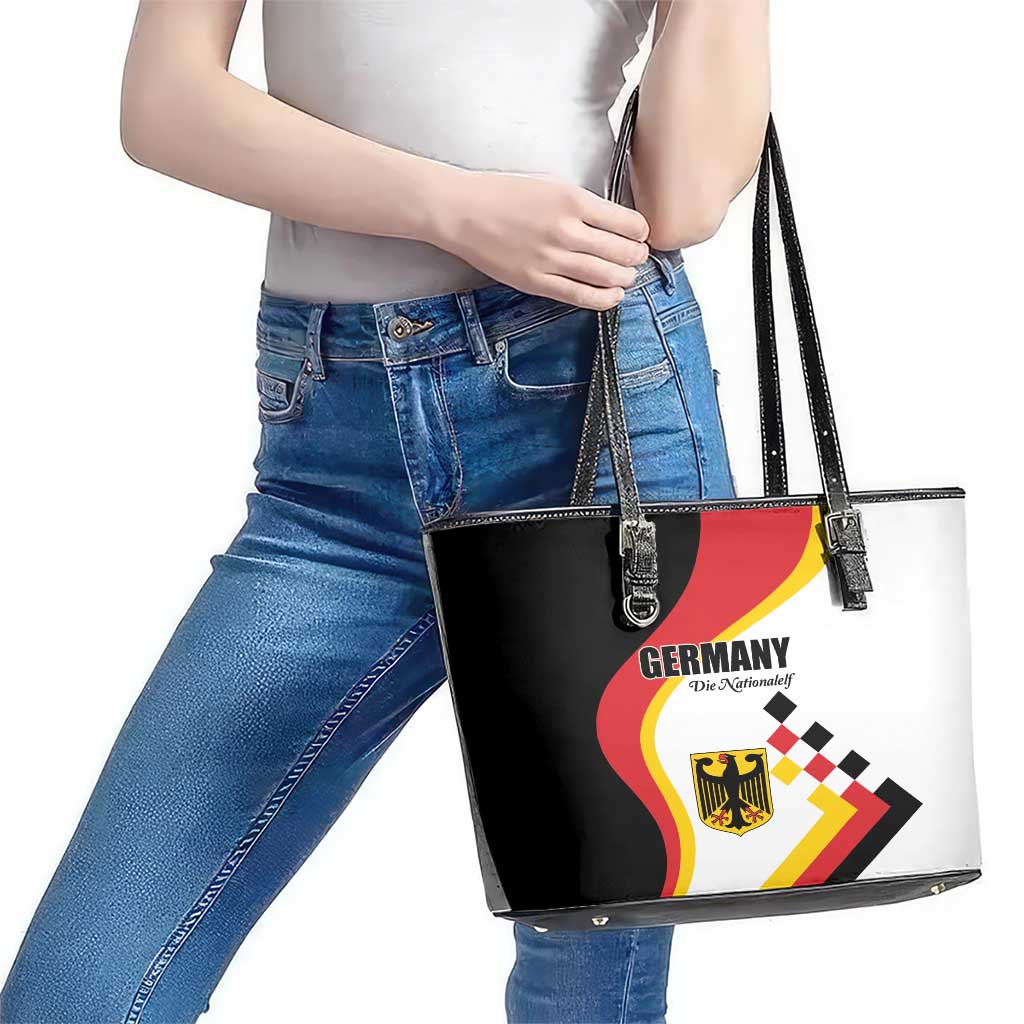Germany Football Leather Tote Bag Auf gehts Deutschland Girls LT01