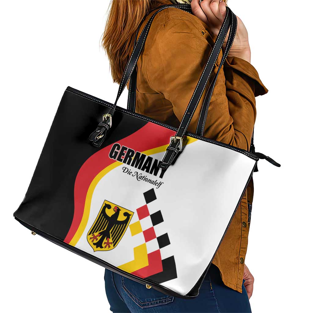 Germany Football Leather Tote Bag Auf gehts Deutschland Girls LT01