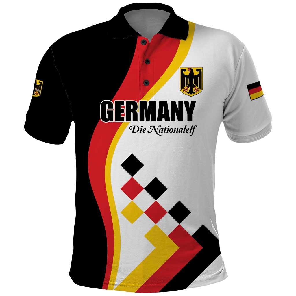 Custom Germany Football Polo Shirt Auf gehts Deutschland Girls LT01