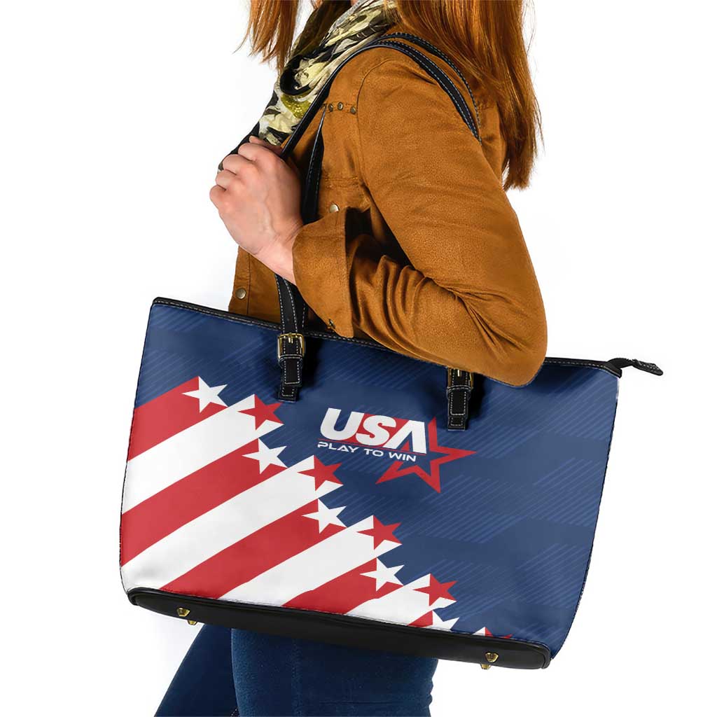 USA Soccer Leather Tote Bag Play To Win LT01