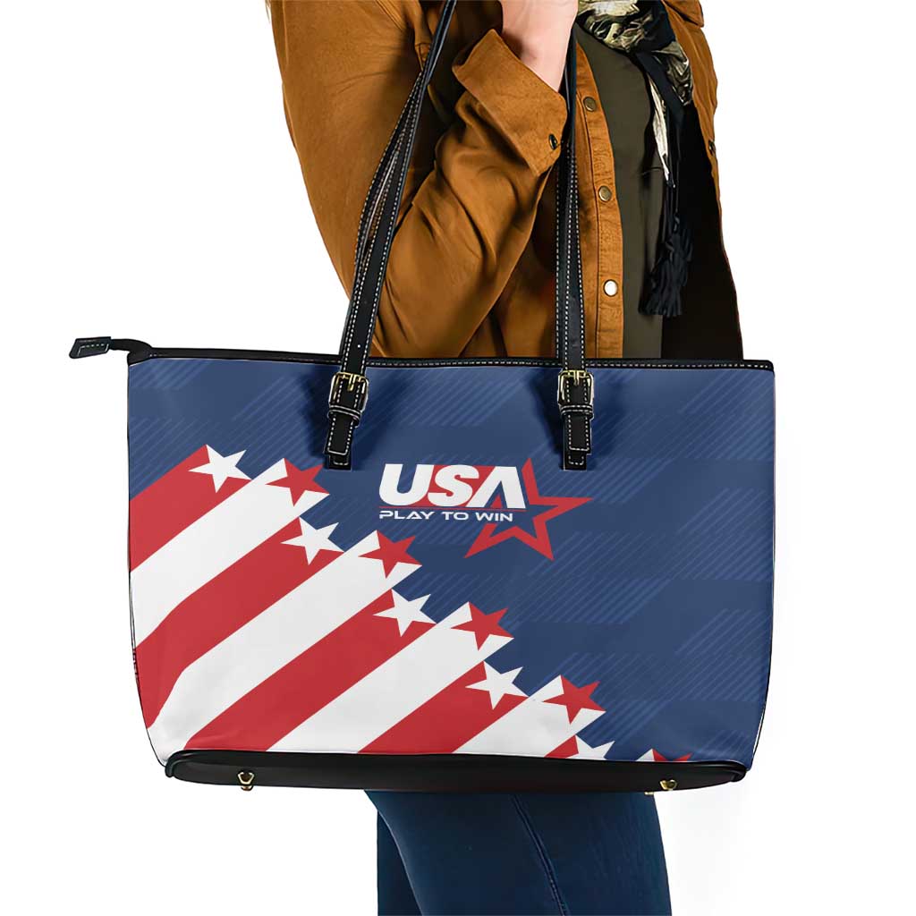 USA Soccer Leather Tote Bag Play To Win LT01