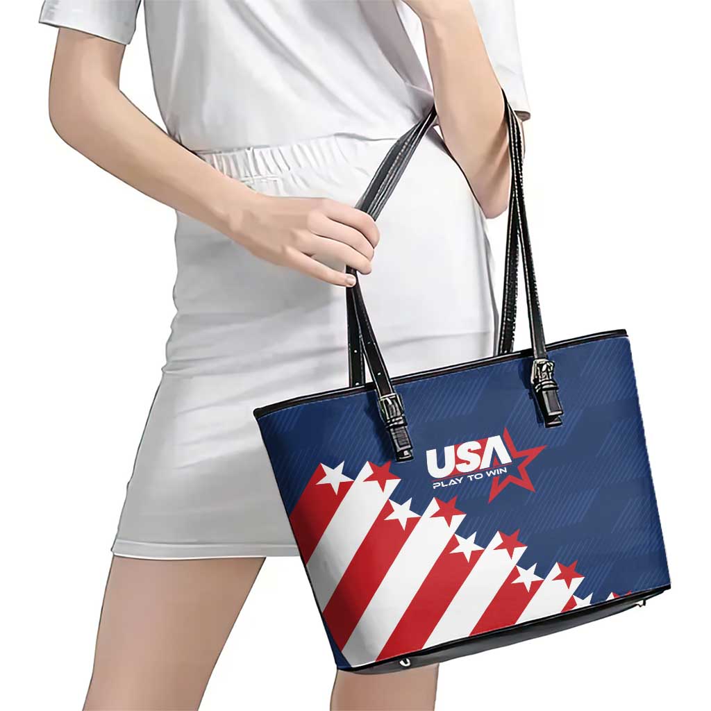 USA Soccer Leather Tote Bag Play To Win LT01