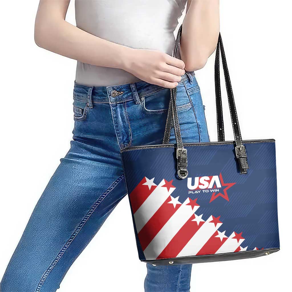 USA Soccer Leather Tote Bag Play To Win LT01