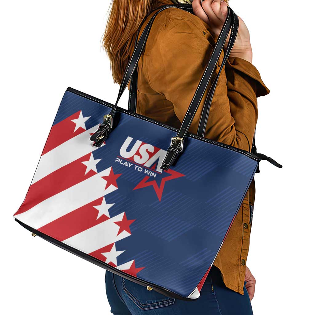 USA Soccer Leather Tote Bag Play To Win LT01