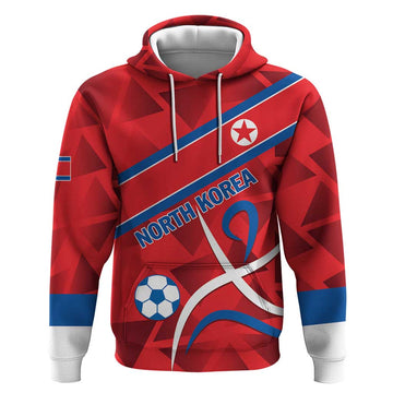 Custom North Korea Football Hoodie Go Champion LT01