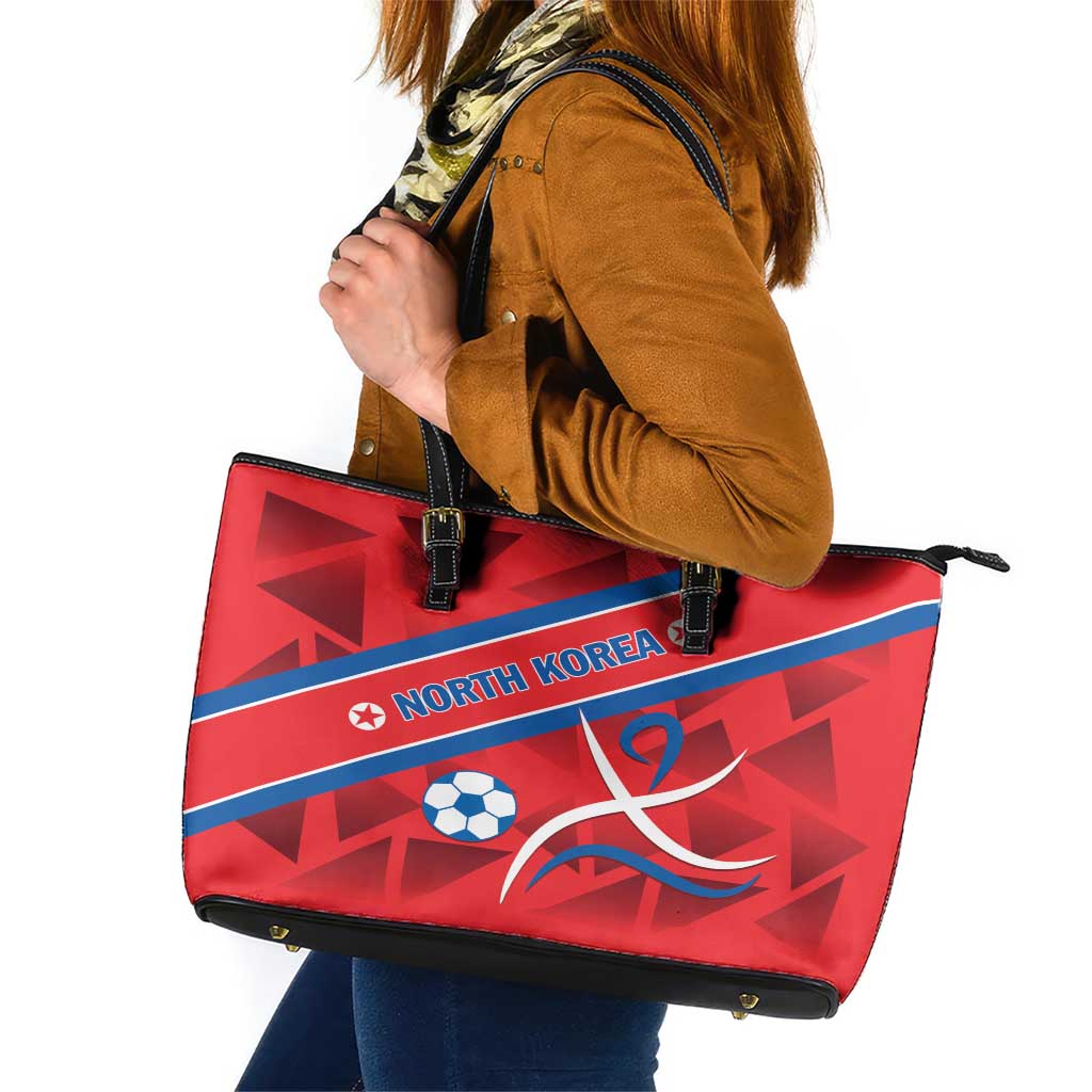 North Korea Football Leather Tote Bag Go Champion LT01