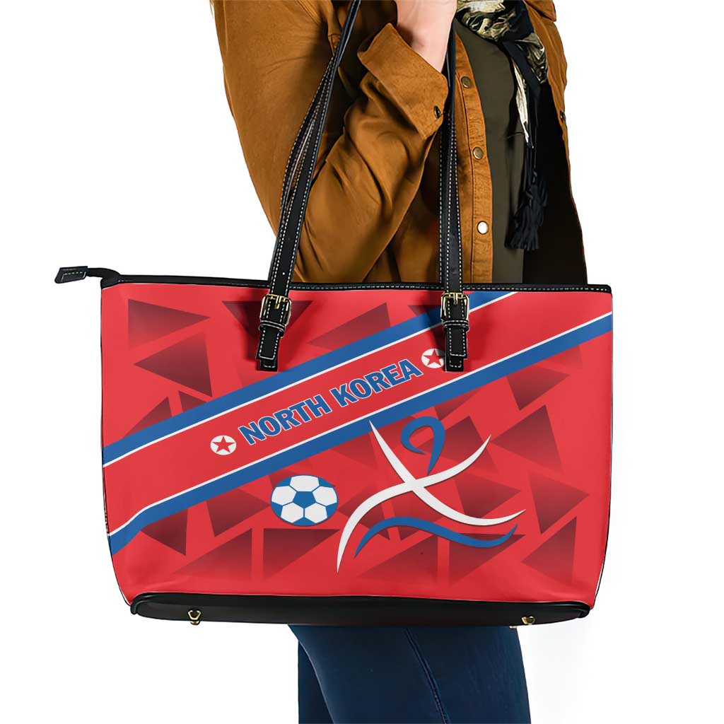 North Korea Football Leather Tote Bag Go Champion LT01