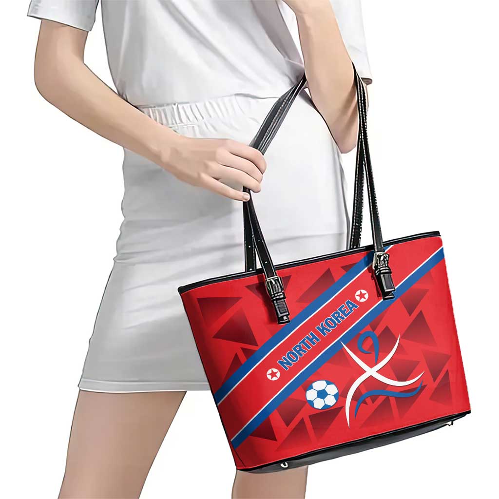 North Korea Football Leather Tote Bag Go Champion LT01