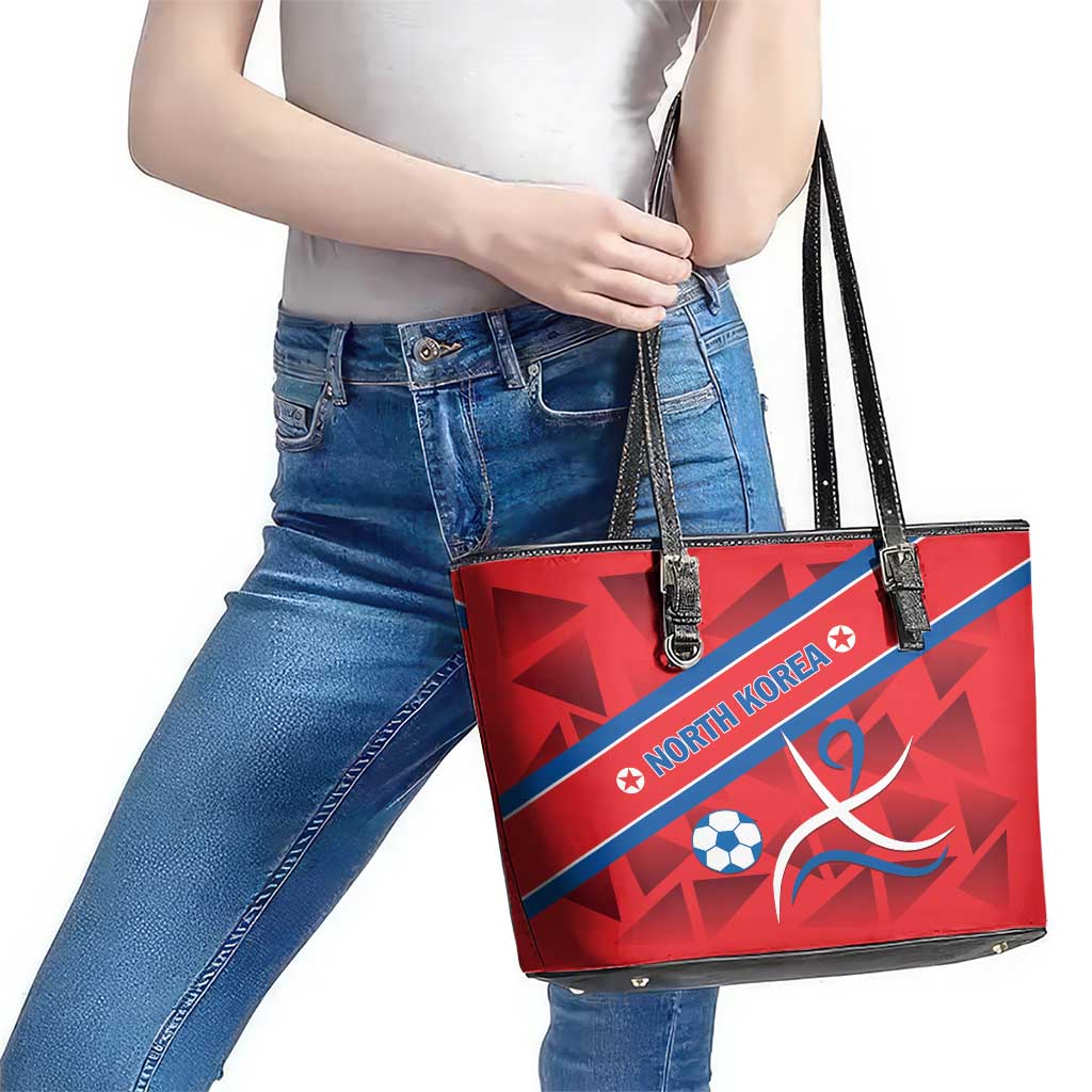 North Korea Football Leather Tote Bag Go Champion LT01