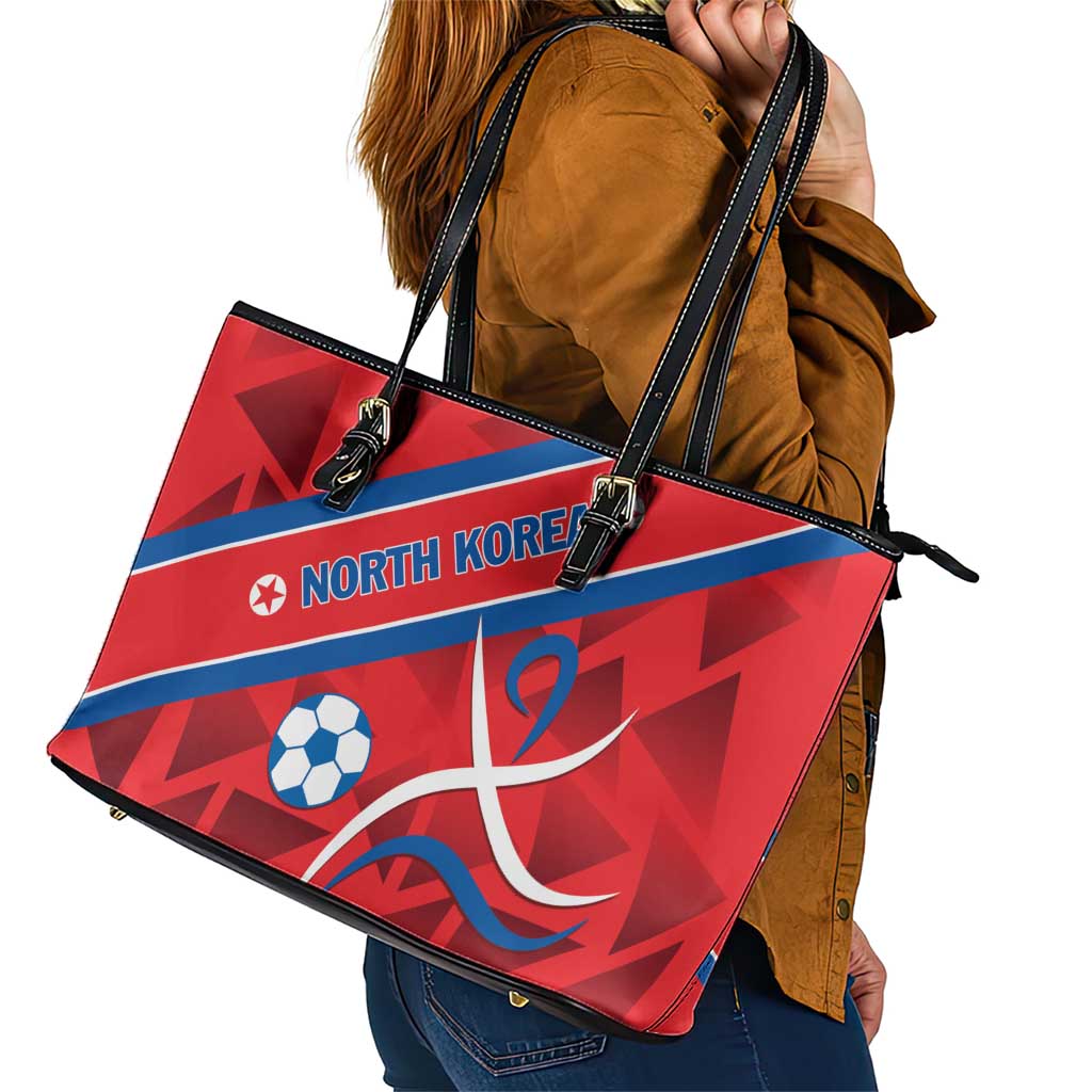 North Korea Football Leather Tote Bag Go Champion LT01