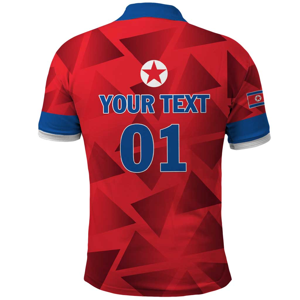 Custom North Korea Football Polo Shirt Go Champion LT01