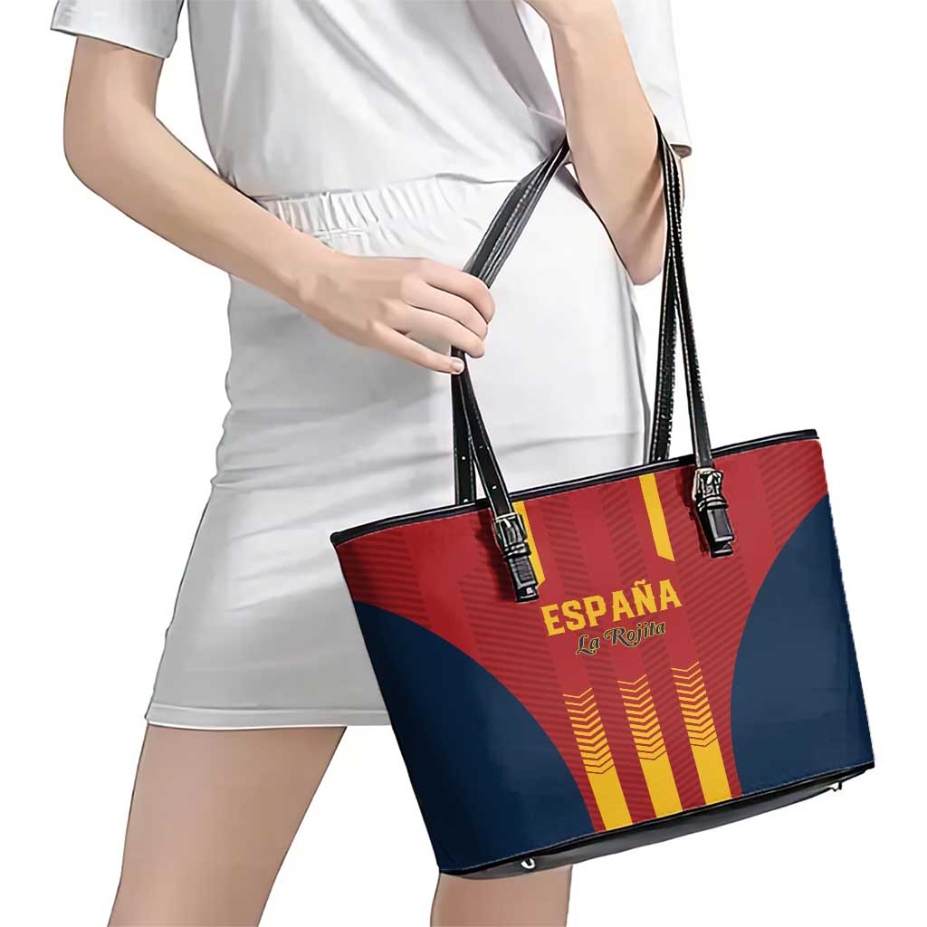Spain Football Leather Tote Bag Go La Rojita LT01